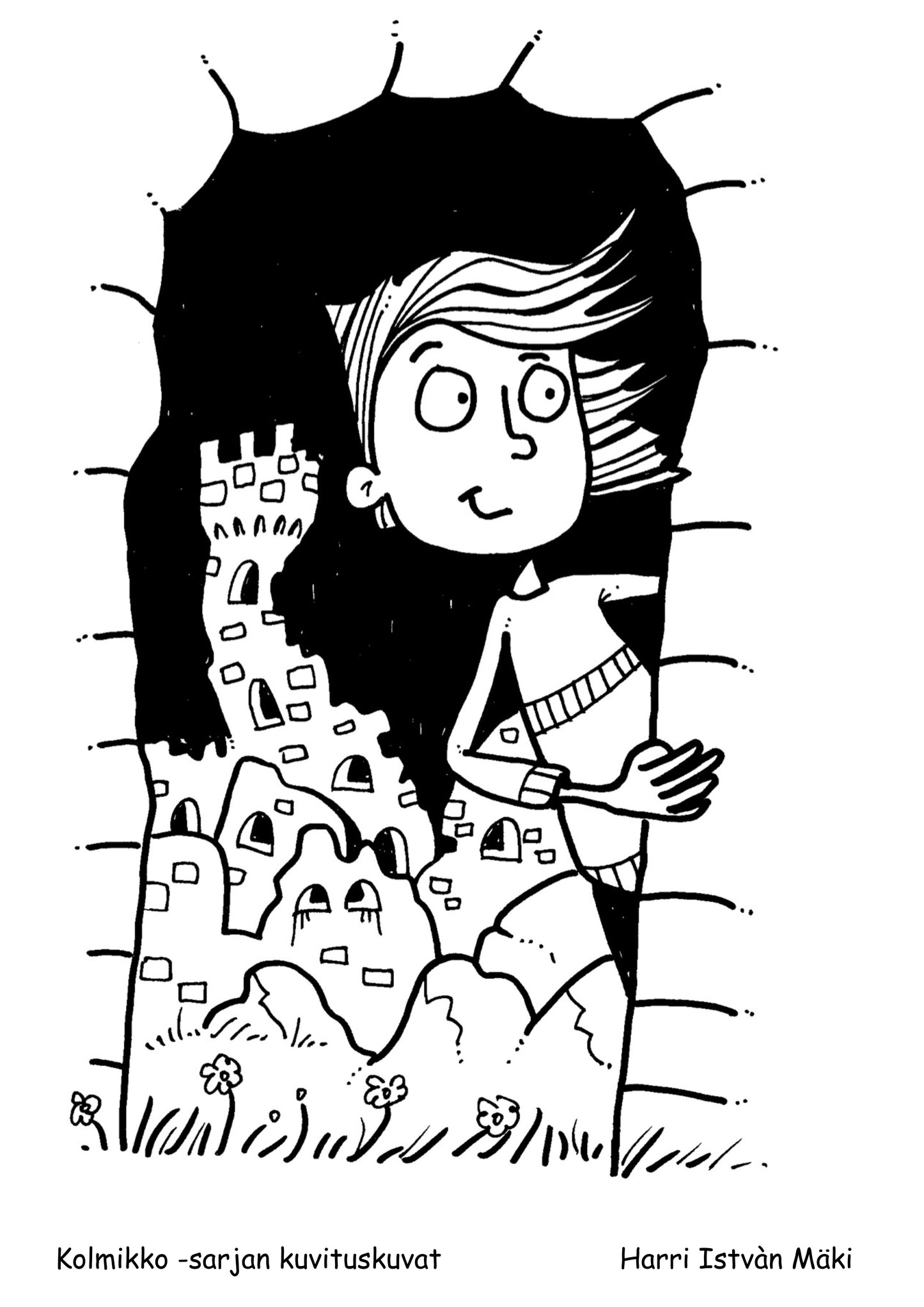 Coloring pages by Harri István Mäki, illustrator of the book "Klomikko"