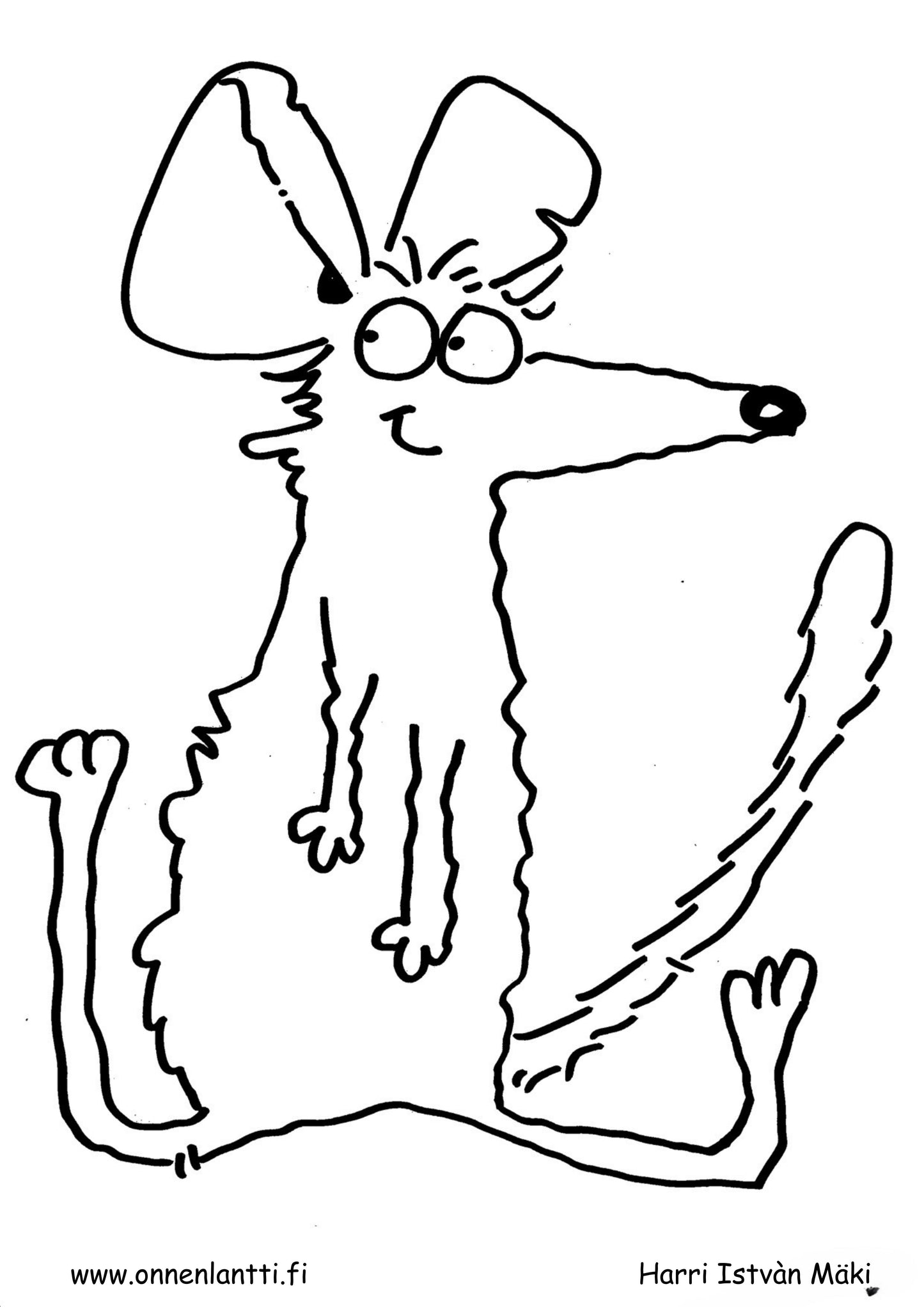 Coloring pages by Harri István Mäki, illustrator of the book "Klomikko"