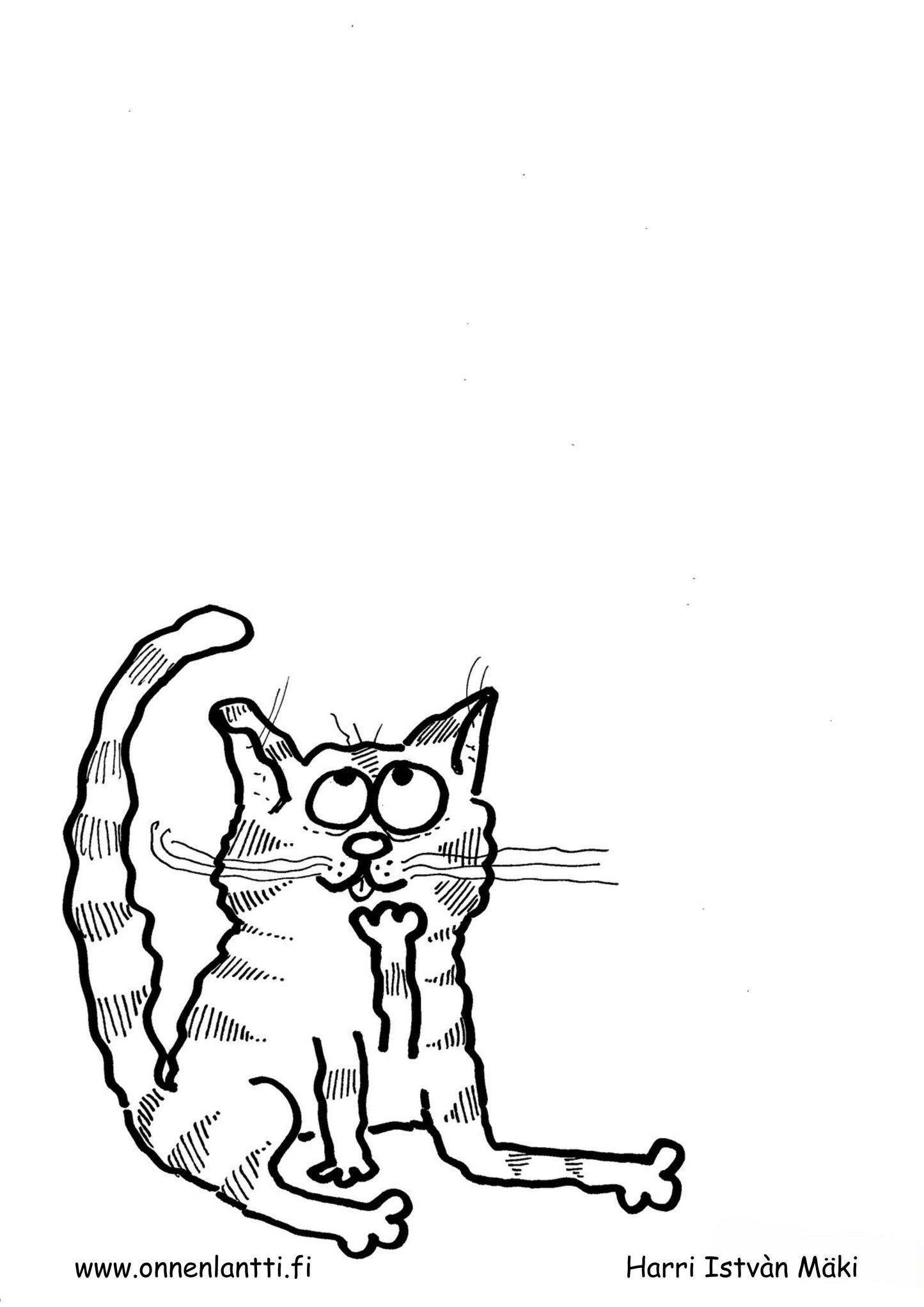 Coloring pages by Harri István Mäki, illustrator of the book "Klomikko"