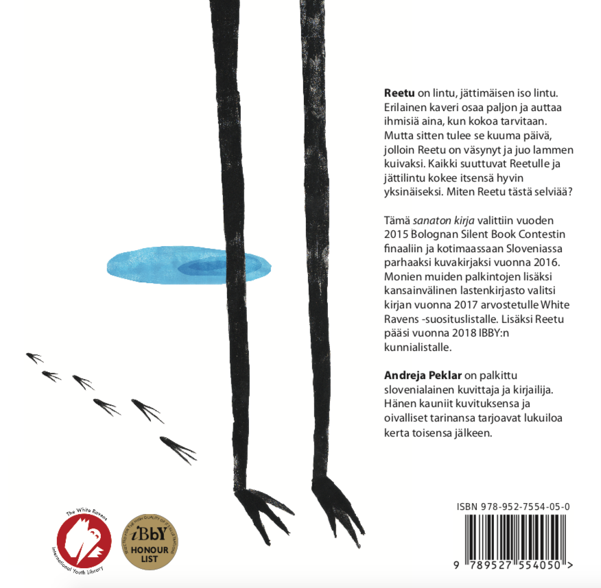 Reetu, the giant bird. Award-winning wordless story. Silent book.