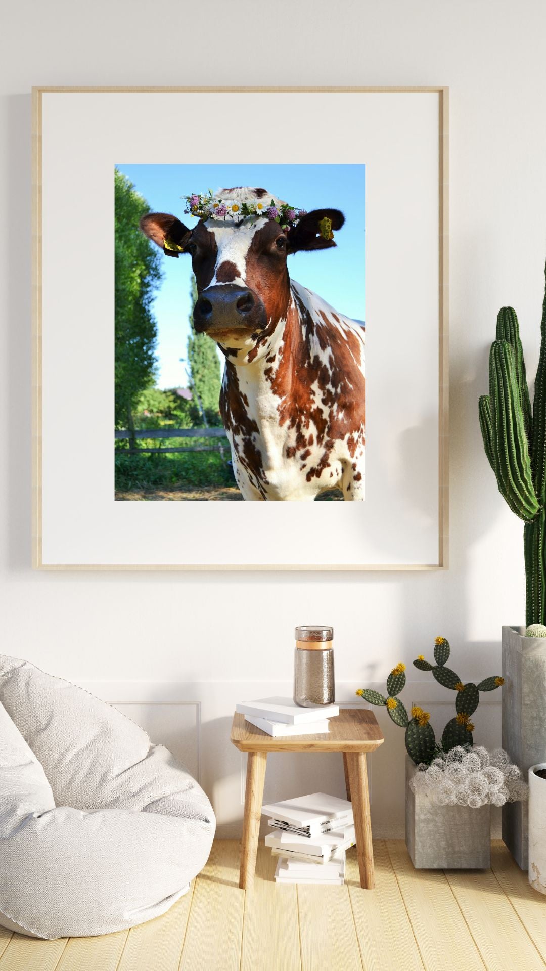 Moment of happiness, cow poster