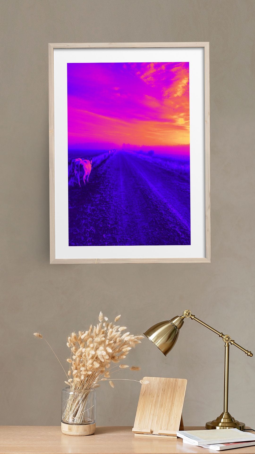 Cow poster. Vertical image. Size 40 x 60 cm. 4 image motifs to choose from