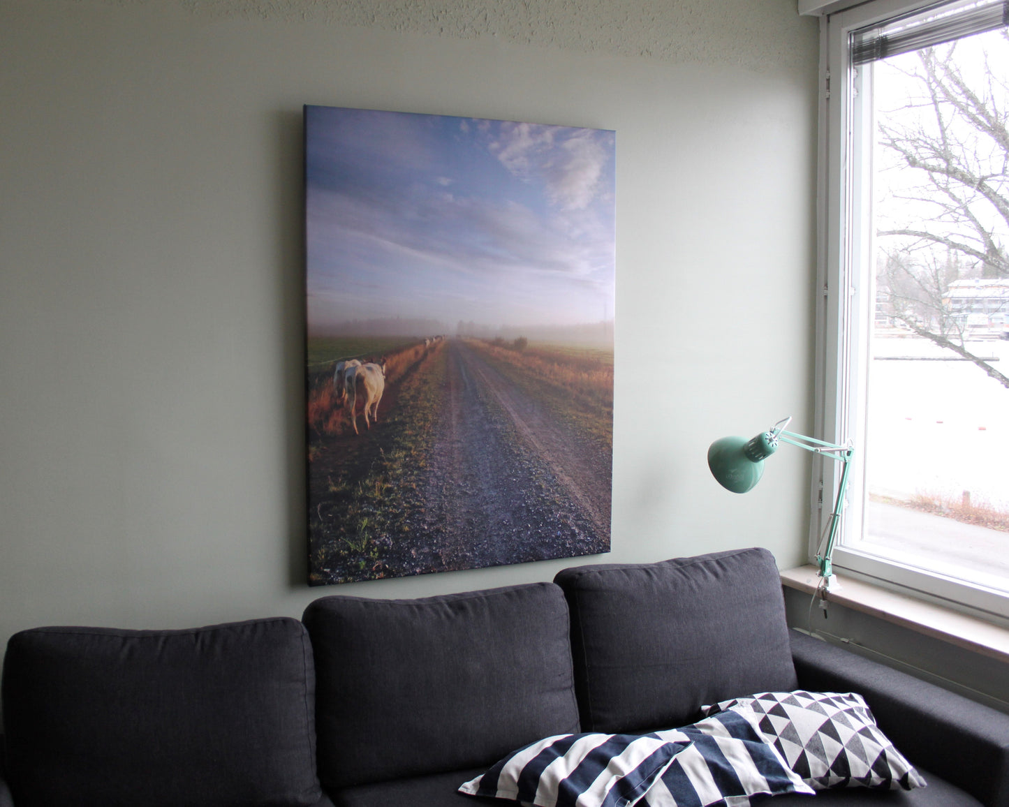 For the morning milking, canvas print
