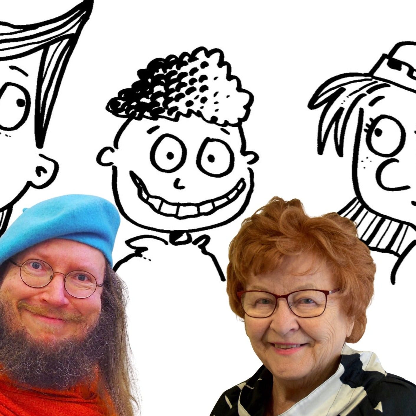 Kolmikon tekijät kuvittaja Harri István Mäki ja kirjoitttaja Ulla Welin